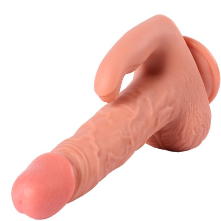 SHEQU HAYDEN DILDO Y ESTIMULADOR DE CLITORIS CON VIBRACION Y CONTROL REMOTO 16 CM