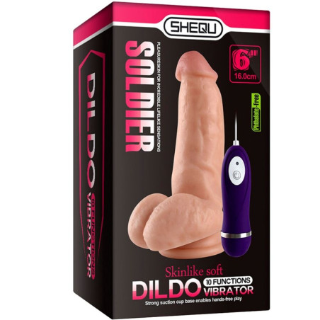 SHEQU SOLDIER DILDO VIBRADOR CON CONTROL REMOTO 16 CM