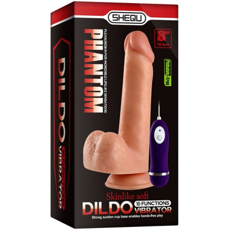 SHEQU PHANTOM DILDO VIBRADOR CON CONTROL REMOTO 20 CM