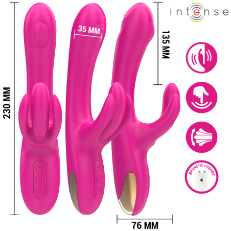 INTENSE BRITNEY VIBRADOR MULTIFUNCION RABBIT 23 CM ROSA