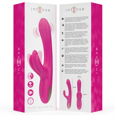 INTENSE BRITNEY VIBRADOR MULTIFUNCION RABBIT 23 CM ROSA