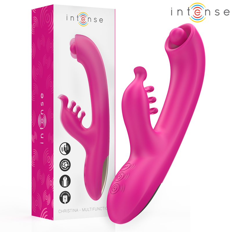 INTENSE CHRISTINA VIBRADOR MULTIFUNCION RABBIT 225 CM ROSA
