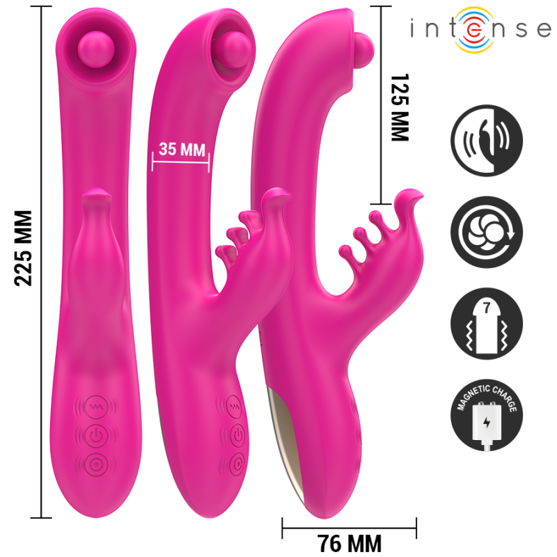 INTENSE CHRISTINA VIBRADOR MULTIFUNCION RABBIT 225 CM ROSA