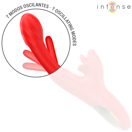 INTENSE JESSICA VIBRADOR MULTIFUNCION ESTIMULACION CLITORIS 248 CM ROJO
