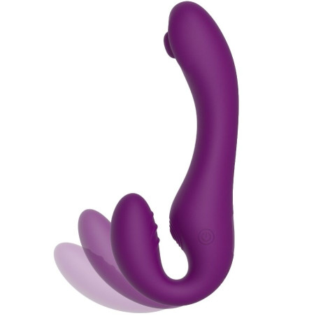 XOCOON STRAPLESS STRAP ON VIBRADOR 2 EN 1 CON CONTROL REMOTO MORADO
