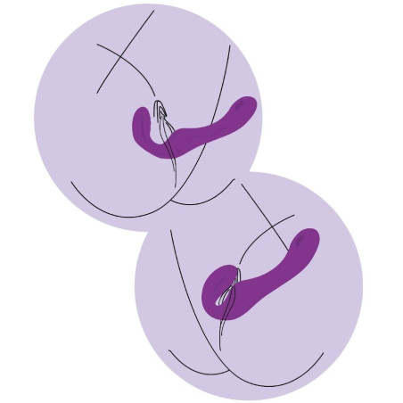 XOCOON STRAPLESS STRAP ON VIBRADOR 2 EN 1 CON CONTROL REMOTO MORADO