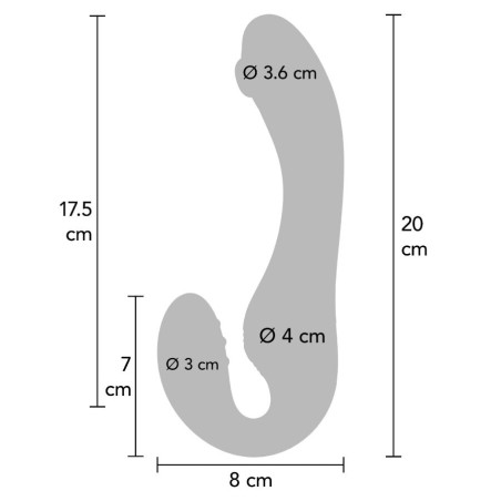 XOCOON STRAPLESS STRAP ON VIBRADOR 2 EN 1 CON CONTROL REMOTO MORADO