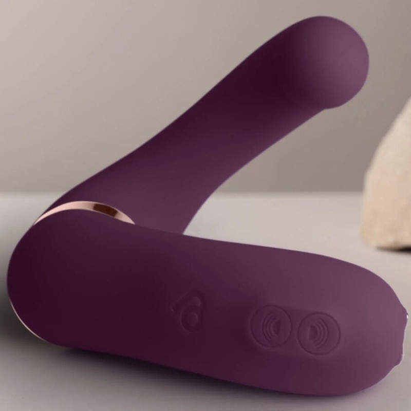 ROCKS OFF GEMINI VIBRADOR DUAL PUNTO G Y ESTIMULADOR CLITORIS MORADO