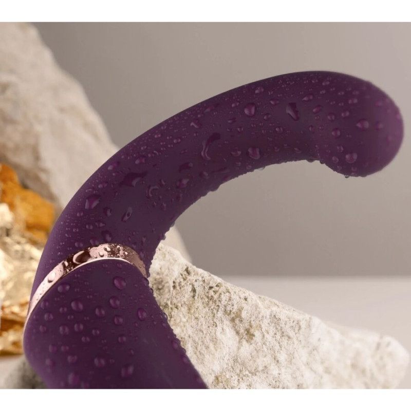 ROCKS OFF GEMINI VIBRADOR DUAL PUNTO G Y ESTIMULADOR CLITORIS MORADO