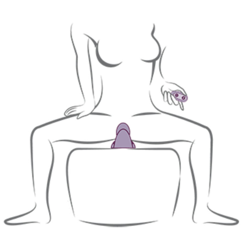 ROCKS OFF RUBY GLOW VIBRADOR SIT ON MORADO