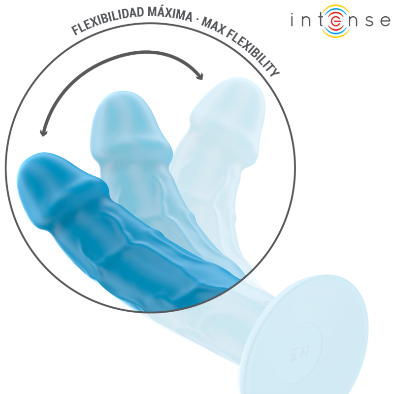 INTENSE PHOEBE VIBRADOR REALISTICO 10 VIBRACIONES AZUL CONTROL REMOTO