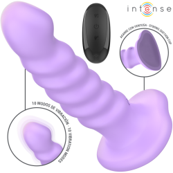 INTENSE BRENDA VIBRADOR TALLA M DISENO EN ESPIRAL 10 VIBRACIONES MORADO CONTROL REMOTO 2