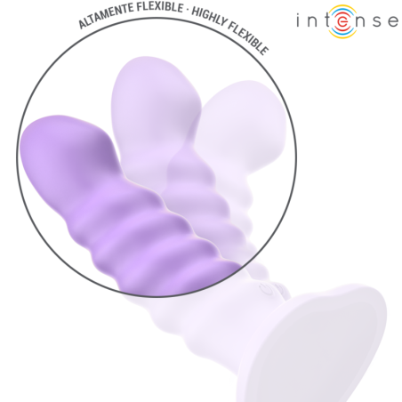 INTENSE BRENDA VIBRADOR TALLA M DISENO EN ESPIRAL 10 VIBRACIONES MORADO CONTROL REMOTO