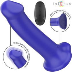 INTENSE VICTORIA VIBRADOR CON VENTOSA 10 VIBRACIONES AZUL OSCURO CONTROL REMOTO 2