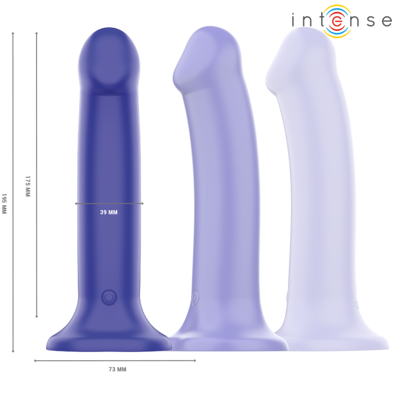 INTENSE VICTORIA VIBRADOR CON VENTOSA 10 VIBRACIONES AZUL OSCURO CONTROL REMOTO
