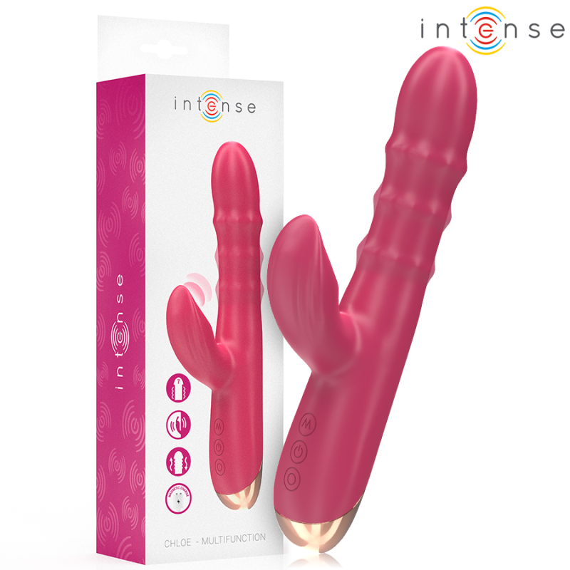 INTENSE CHLOE VIBRADOR MULTIFUNCION 3 EN 1 ROJO