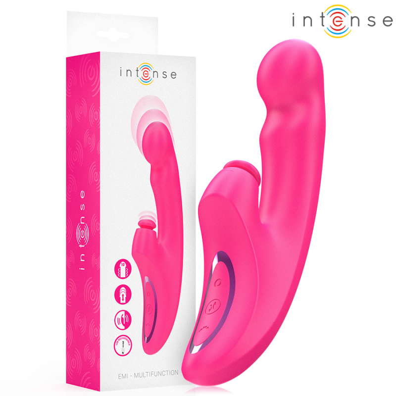 INTENSE EMI VIBRADOR 135 CM MULTIFUNCION 3 EN 1 10 VIBRACIONES ROSA