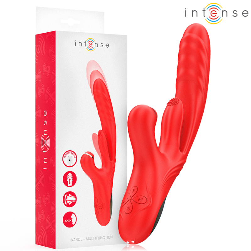 INTENSE KAROL VIBRADOR MULTIFUNCION EMPUJE SUCCION ESTIMULACION