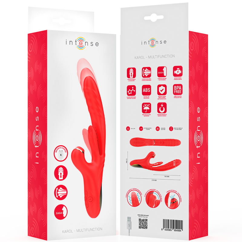 INTENSE KAROL VIBRADOR MULTIFUNCION EMPUJE SUCCION ESTIMULACION