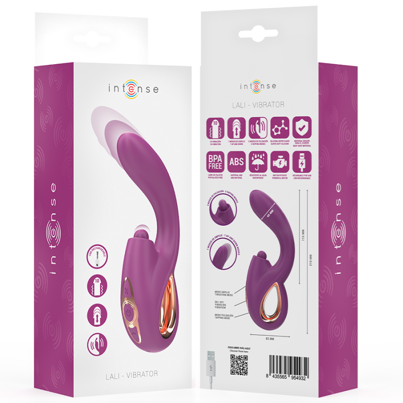 INTENSE LALI VIBRADOR PUNTO G MULTIFUNCION ESTIMULACION EMPUJE VIBRACION MORADO