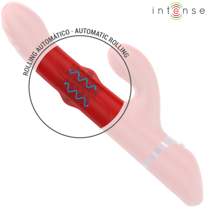 INTENSE LELE VIBRADOR MULTIFUNCION ROTATORIO OSCILACION ESTIMULACION ROJO