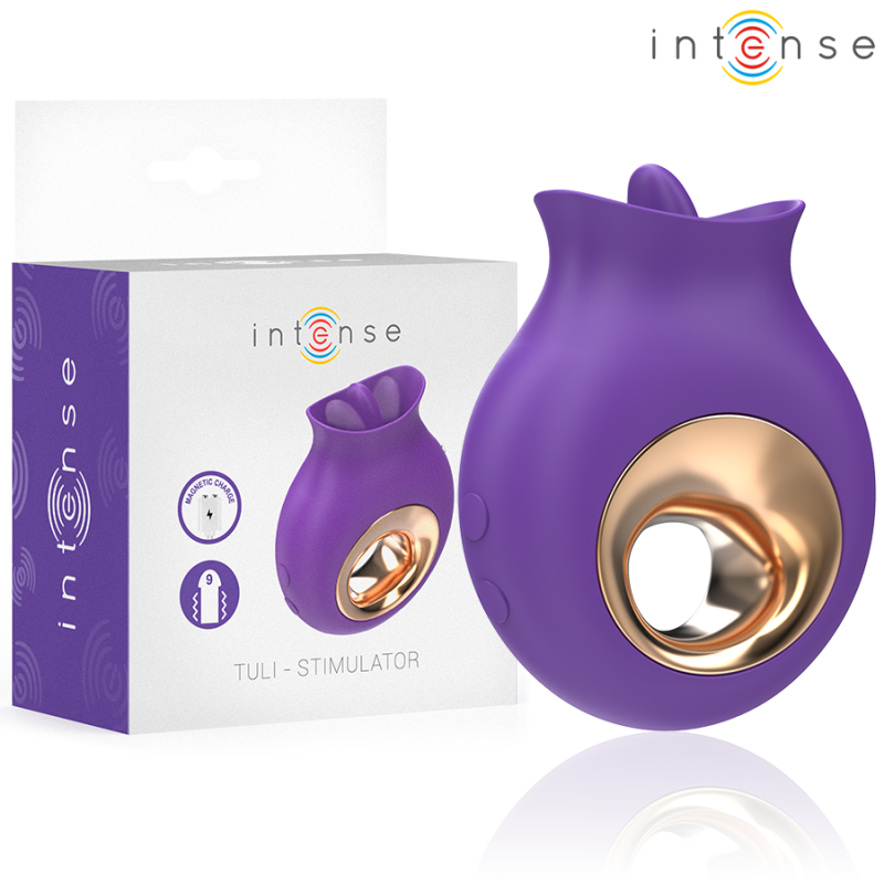 INTENSE TULI ESTIMULADOR CLITORIS 9 VIBRACIONES 9 OSCILACIONES MORADO