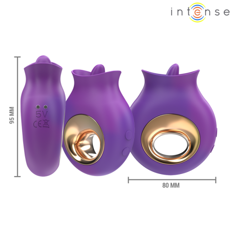 INTENSE TULI ESTIMULADOR CLITORIS 9 VIBRACIONES 9 OSCILACIONES MORADO
