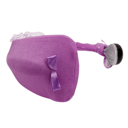 BAILE TANGA CON VIBRADOR CON CONTROL REMOTO LILA