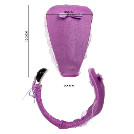 BAILE TANGA CON VIBRADOR CON CONTROL REMOTO LILA