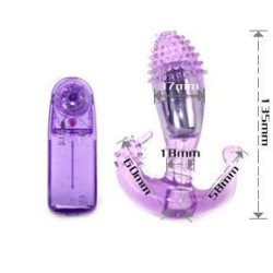 BAILE ESTIMULADOR LILA VAGINAL Y ANAL CON VIBRACION 2