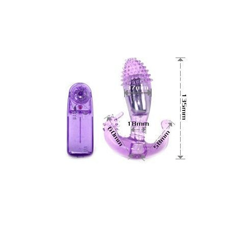 BAILE ESTIMULADOR LILA VAGINAL Y ANAL CON VIBRACION