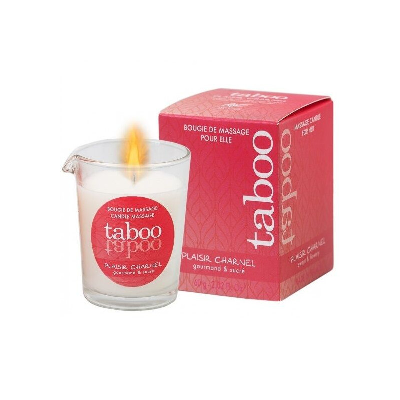 RUF TABOO VELA DE MASAJE PARA ELLA PLAISIR CHARNEL AROMA FLOR DE CACAO