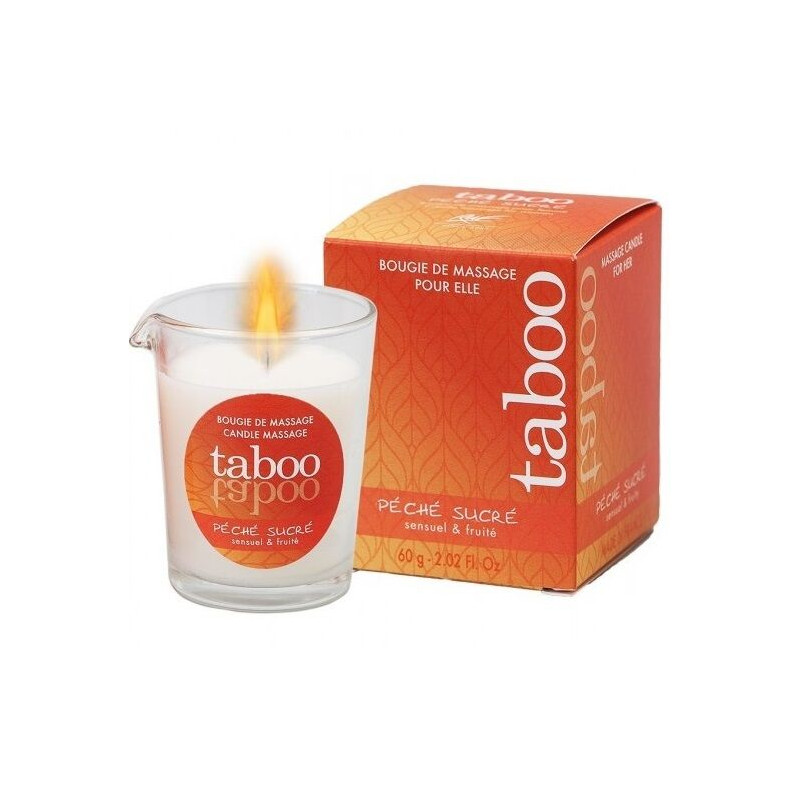RUF TABOO VELA DE MASAJE PARA ELLA PECHE SUCRE AROMA NECTARINA