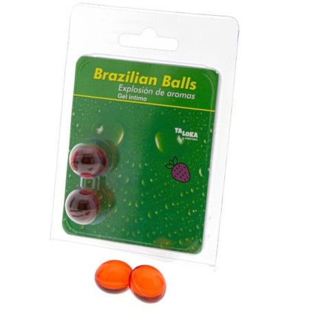 TALOKA BRAZILIAN BALLS GEL INTIMO FRESA 2 BOLAS