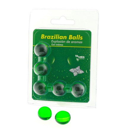 TALOKA BRAZILIAN BALLS GEL INTIMO MENTA 5 BOLAS