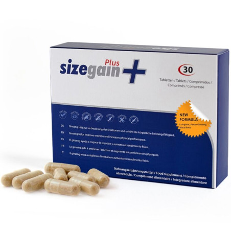 SizeGain Plus Complemento alimenticio para aumentar el tamano del pene y mejorar la potencia sexual