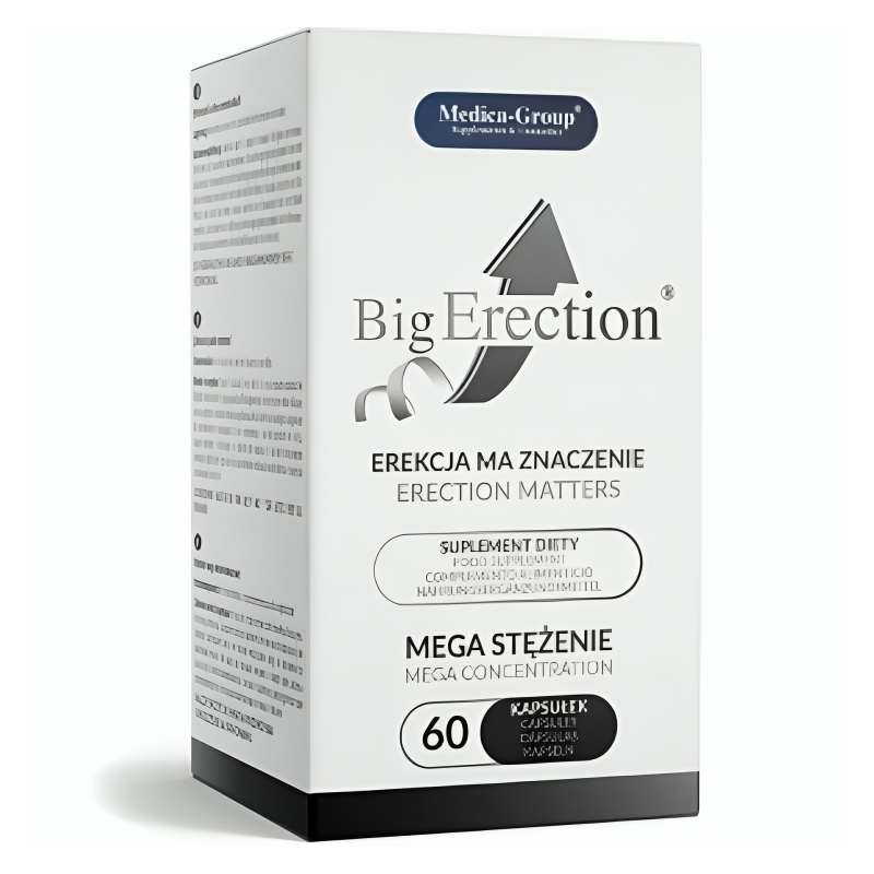 Big Erection Complemento Alimenticio Natural para la Vitalidad Masculina y el Rendimiento Intimo