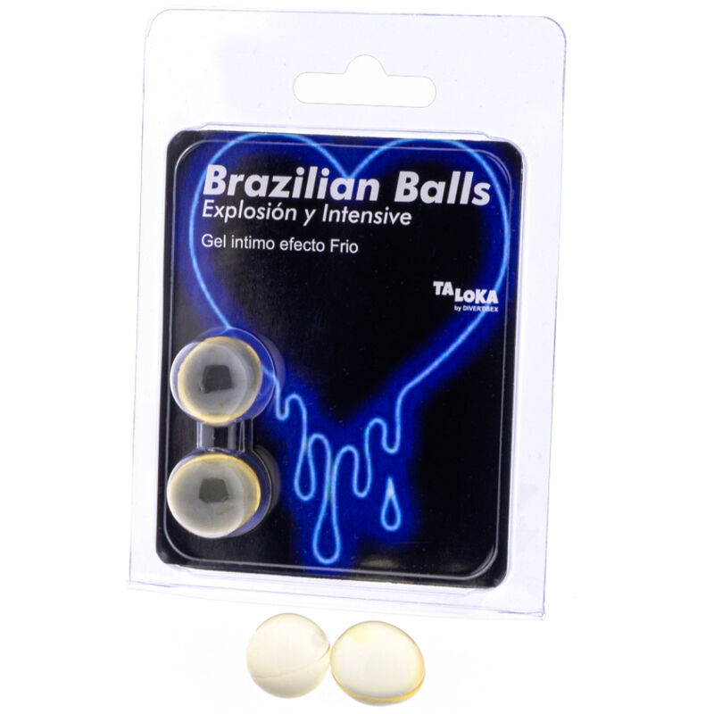 TALOKA BRAZILIAN BALLS GEL EXCITANTE EFECTO FRIO Y VIBRACION 2 BOLAS