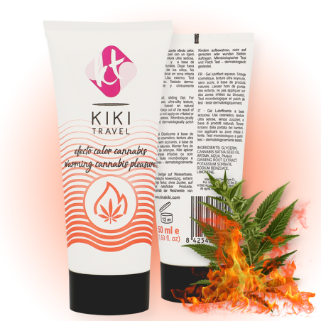 KIKI TRAVEL GEL DESLIZANTE SABOR A CANNABIS EFECTO CALOR INTENSO 50 ML
