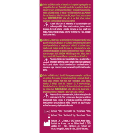CONTROL LUB GEL LUBRICANTE EFECTO CALOR 75 ML