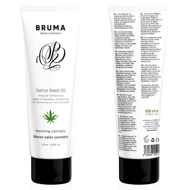 BRUMA GEL DESLIZANTE CON ACEITE DE SEMILLA EFECTO CALOR SABOR CANNABIS 100 ML
