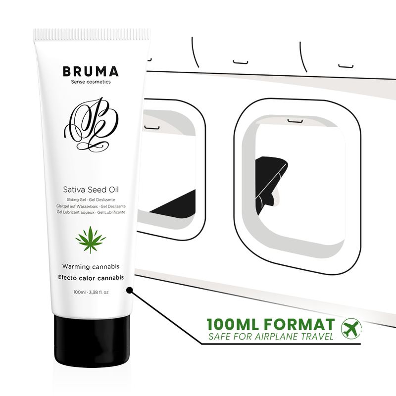 BRUMA GEL DESLIZANTE CON ACEITE DE SEMILLA EFECTO CALOR SABOR CANNABIS 100 ML