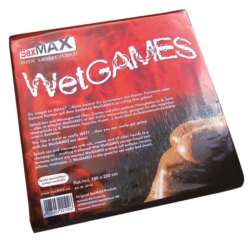 JOYDIVISION SEXMAX SABANA ROJA DE PLASTICO REUTILIZABLE