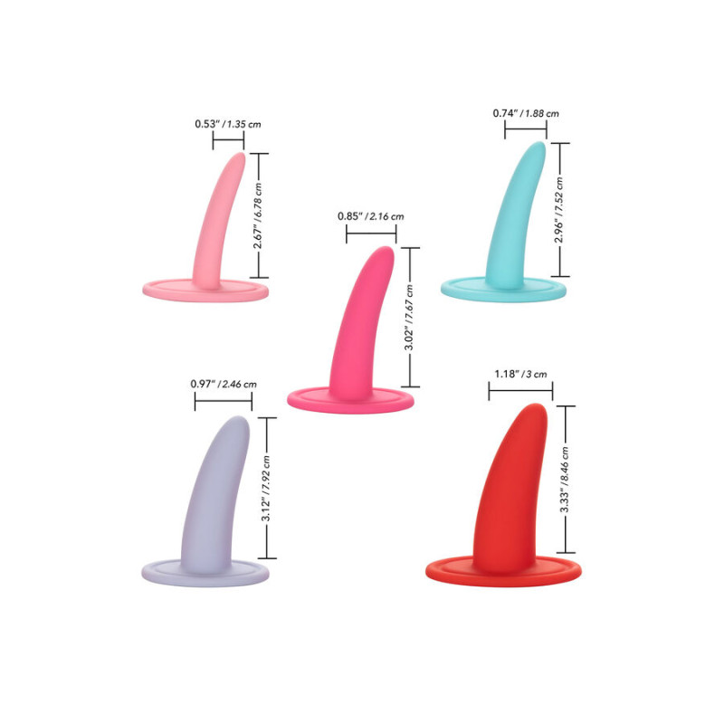 CALEXOTICS KIT 5PC DILATADORES VAGINALES O ANALES MULTICOLOR