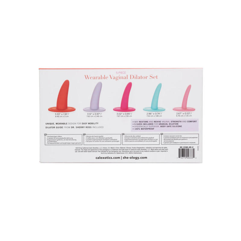 CALEXOTICS KIT 5PC DILATADORES VAGINALES O ANALES MULTICOLOR