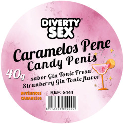 DIABLO PICANTE 20 CARAMELOS CON FORMA DE PENE CON SABOR GIN TONIC 2