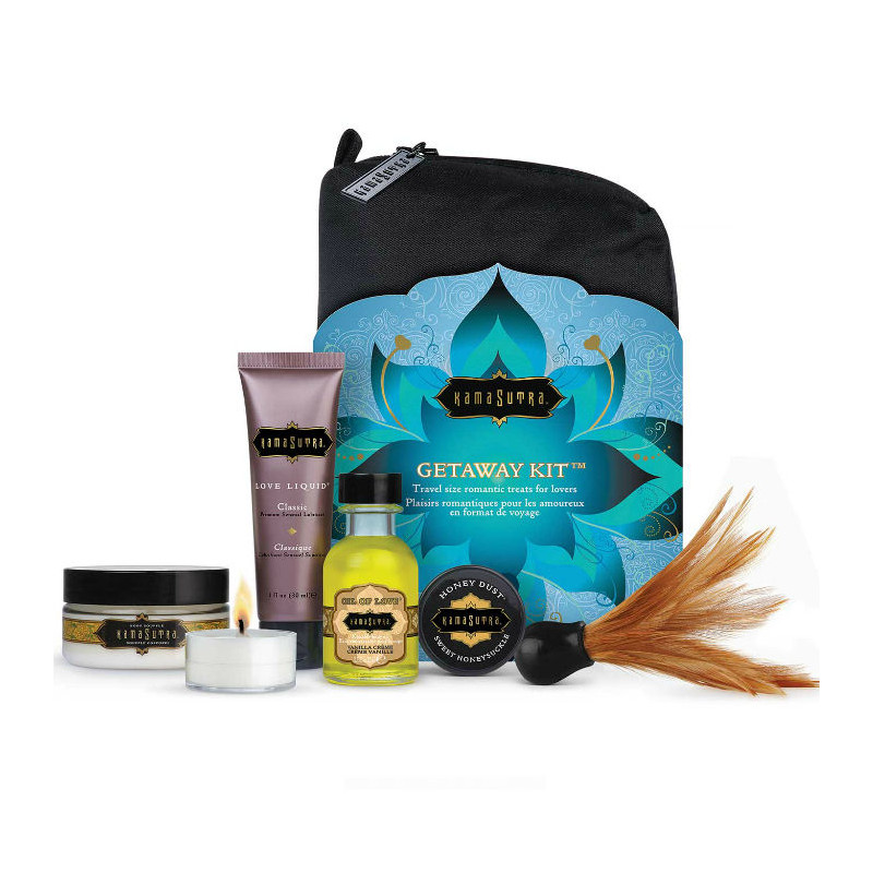 KAMASUTRA ROMANTICO Y LUJOSO KIT EN TAMANO VIAJE