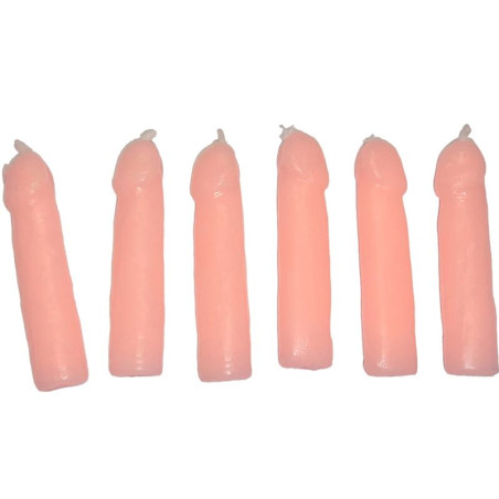 DIABLO PICANTE 6 VELAS FORMA PENE CARNE