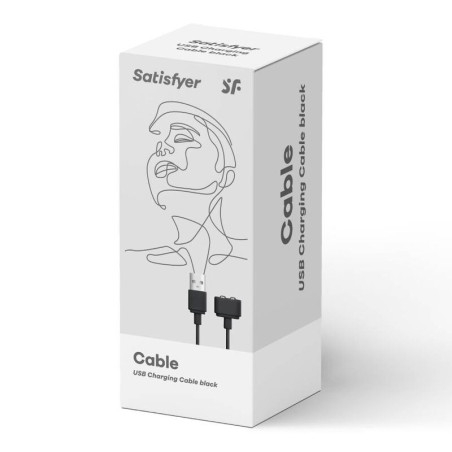 SATISFYER CABLE USB CARGADOR NEGRO