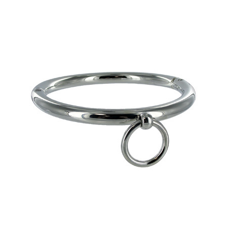 METAL HARD BDSM COLLAR CON ARGOLLA 10CM